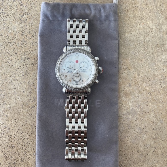 MICHELE CSX Chronograph Diamond Bezel Ladies Watch - MW03M01A1025 - Picture 10 of 16